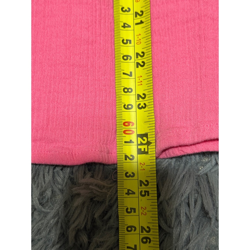 Vineyard Vines Gauze Top Womens XL Pink Smocked Flutter Sleeve Cotton - Picture 7 of 7